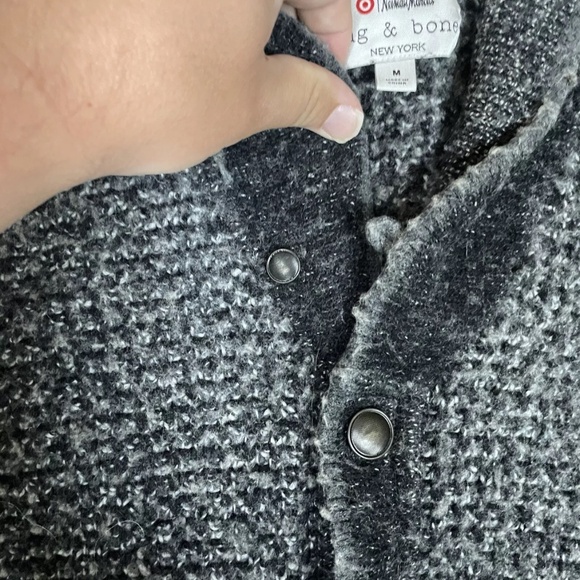 Rag & Bone Cardigan Sweater Men M (Fits S) Neiman Marcus Target Wool Blend Shawl - Picture 6 of 9
